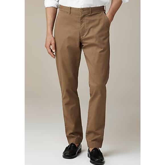 J.Crew 1040 Athletic Tapered-Fit Tech Pants Mens W32 L34 Brown Performance AU209 - Picture 1 of 10